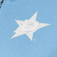 NHL Dallas Stars Antigua Women's White Logo Mentor Quarter-Zip Jacket - Light Blue
