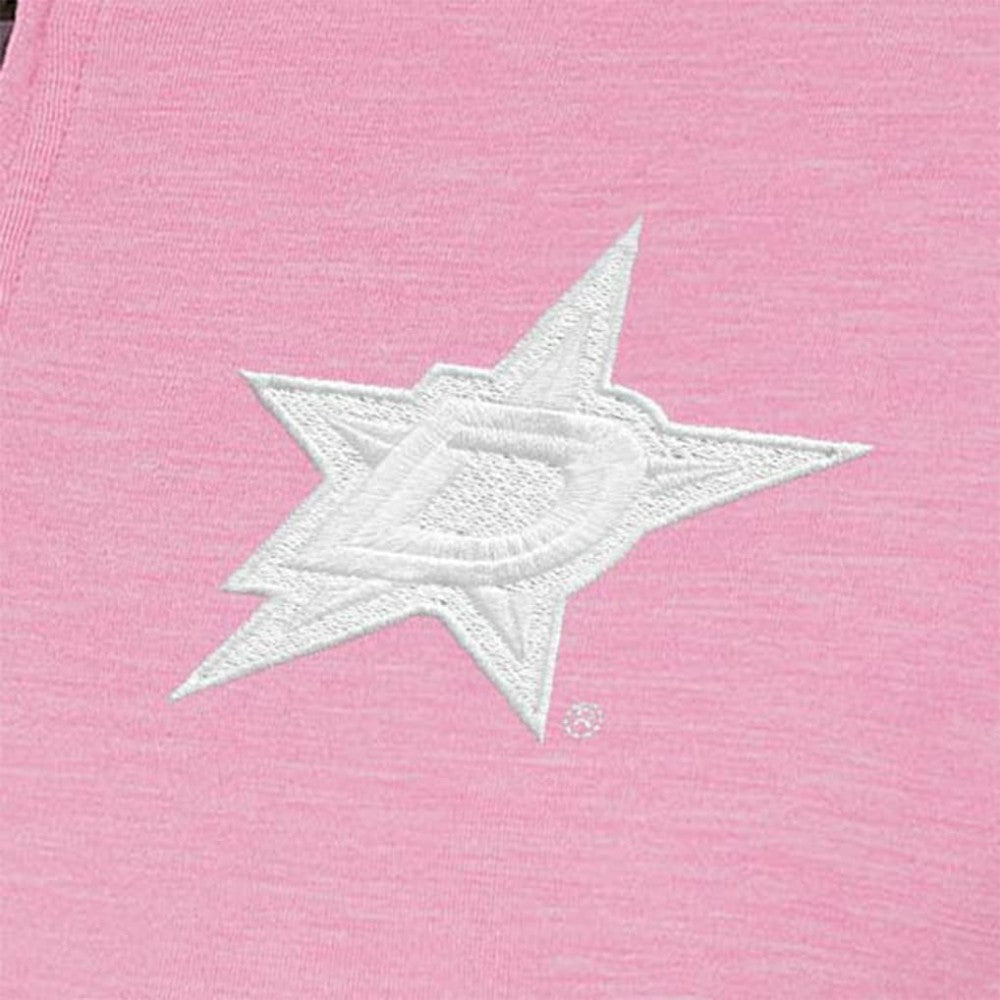 NHL Dallas Stars Antigua Women's White Logo Mentor Quarter-Zip Jacket - Pink