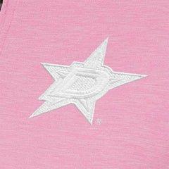 NHL Dallas Stars Antigua Women's White Logo Mentor Quarter-Zip Jacket - Pink
