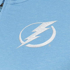 NHL Tampa Bay Lightning Antigua Women's White Logo Mentor Quarter-Zip Jacket - Light Blue