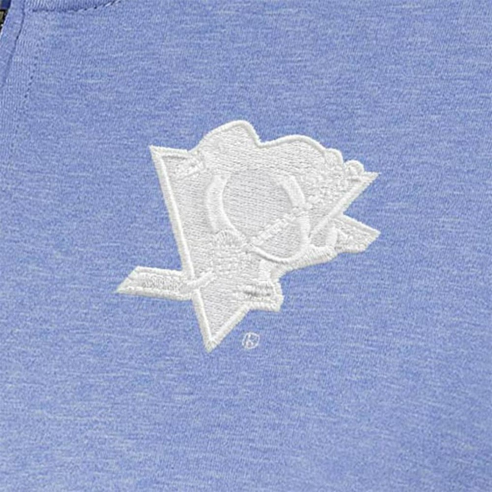NHL Pittsburgh Penguins Antigua Women's White Logo Mentor Quarter-Zip Jacket - Lavender