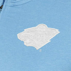 NHL Minnesota Wild Antigua Women's White Logo Mentor Quarter-Zip Jacket - Light Blue