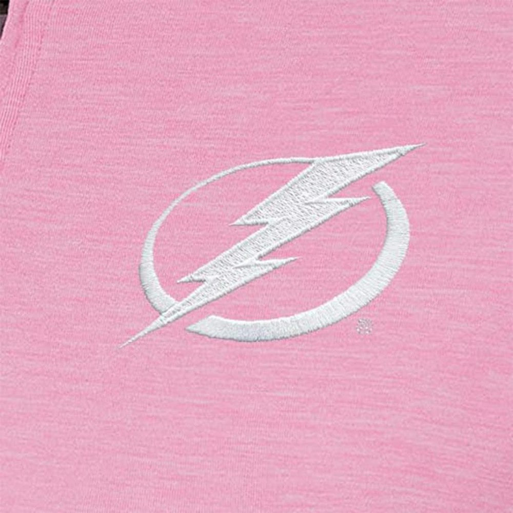 NHL Tampa Bay Lightning Antigua Women's White Logo Mentor Quarter-Zip Jacket - Pink