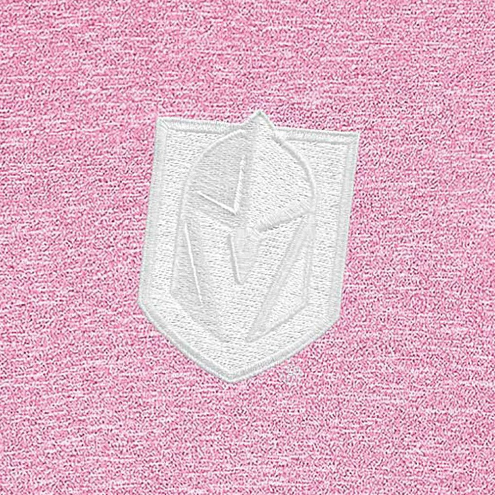 NHL Vegas Golden Knights Antigua White Logo Hunk Quarter-Zip Pullover - Pink