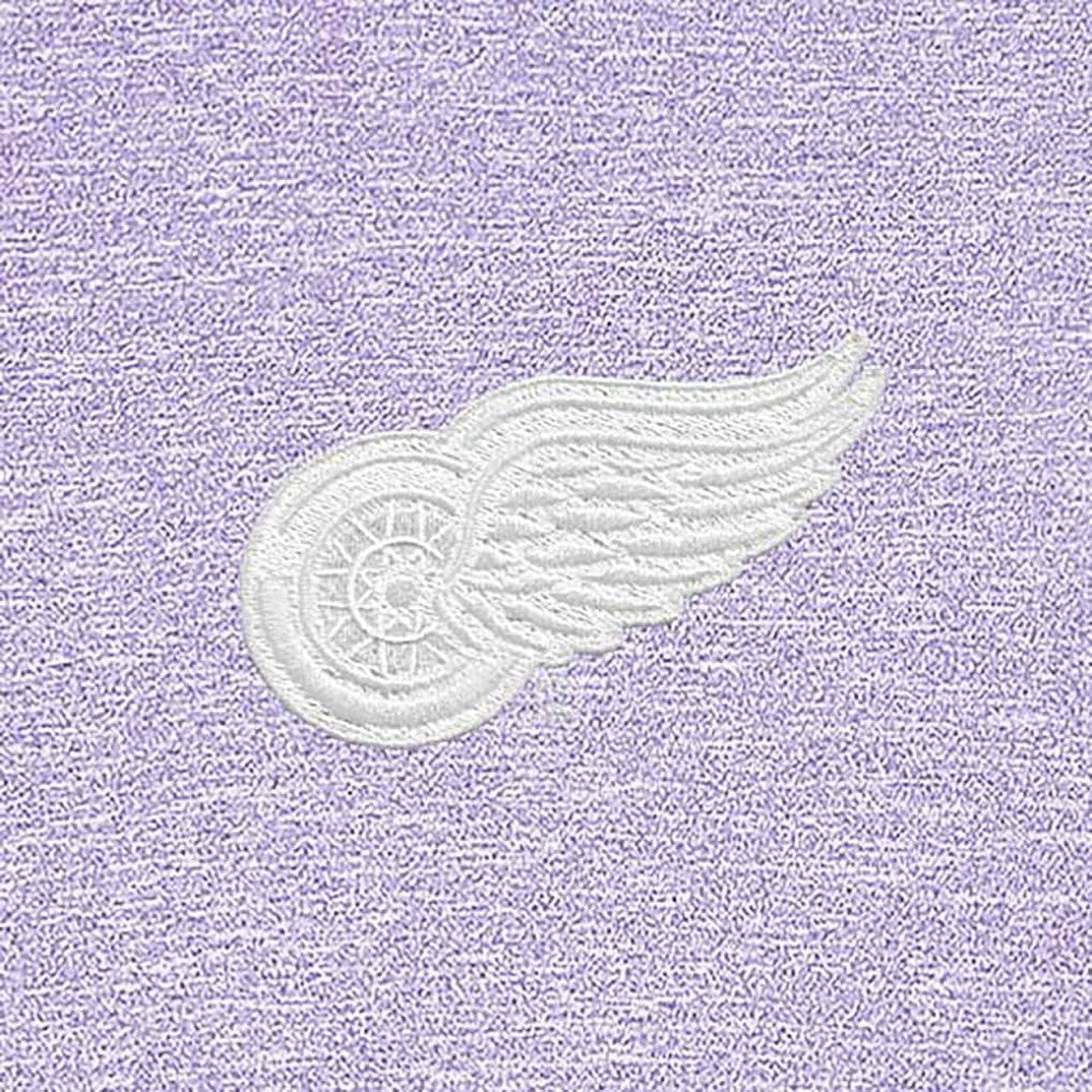 NHL Detroit Red Wings Antigua White Logo Hunk Quarter-Zip Pullover - Lavender