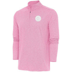 NHL Boston Bruins Antigua White Logo Hunk Quarter-Zip Pullover - Pink
