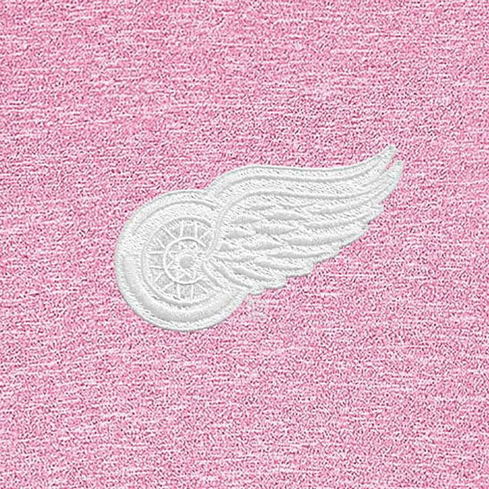 NHL Detroit Red Wings Antigua White Logo Hunk Quarter-Zip Pullover - Pink
