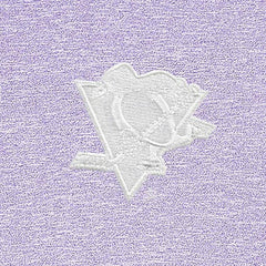 NHL Pittsburgh Penguins Antigua White Logo Hunk Quarter-Zip Pullover - Lavender