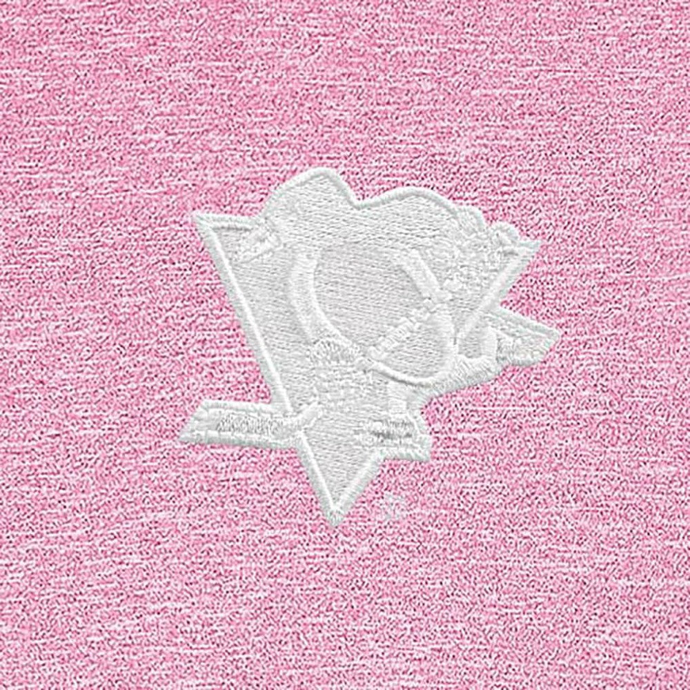 NHL Pittsburgh Penguins Antigua White Logo Hunk Quarter-Zip Pullover - Pink