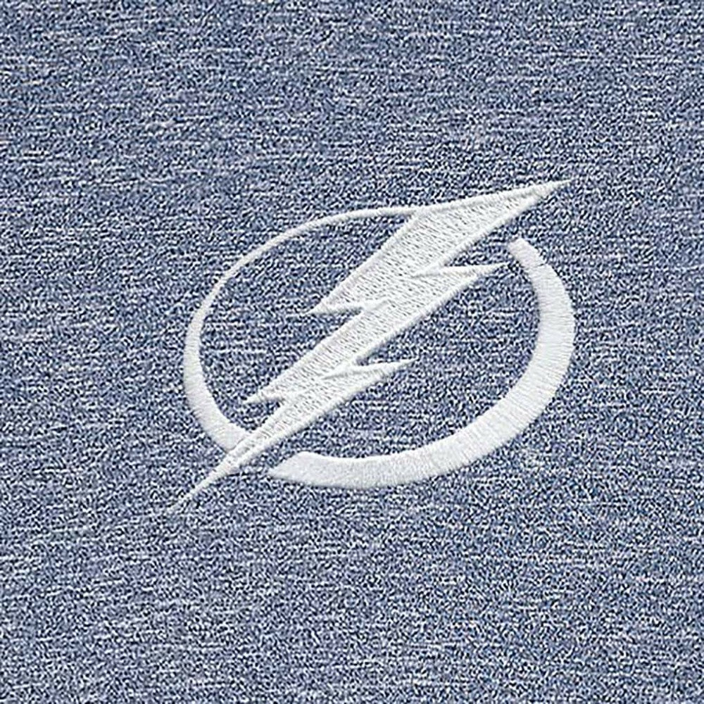 NHL Tampa Bay Lightning Antigua White Logo Hunk Quarter-Zip Pullover - Heather Navy