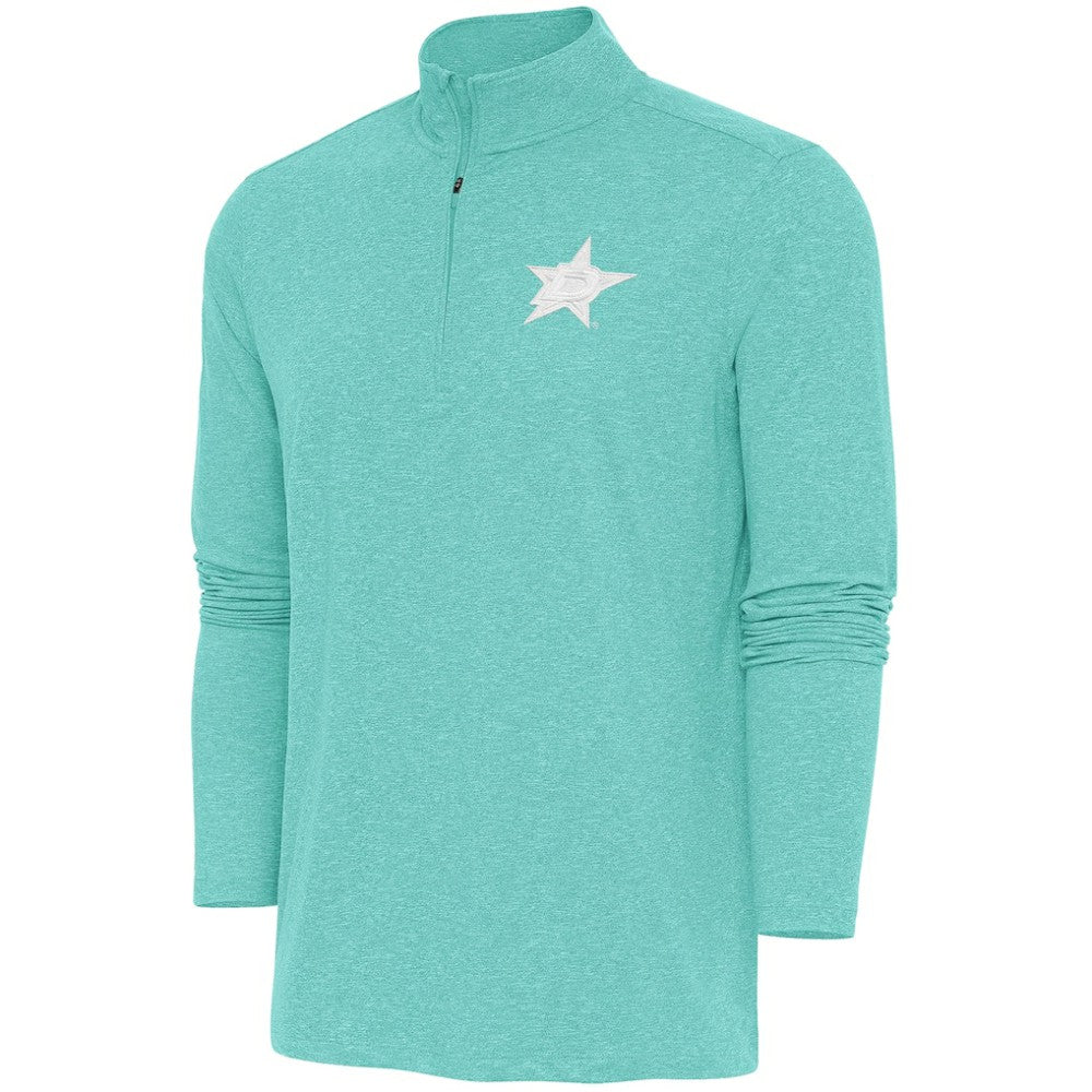 NHL Dallas Stars Antigua White Logo Hunk Quarter-Zip Pullover - Mint