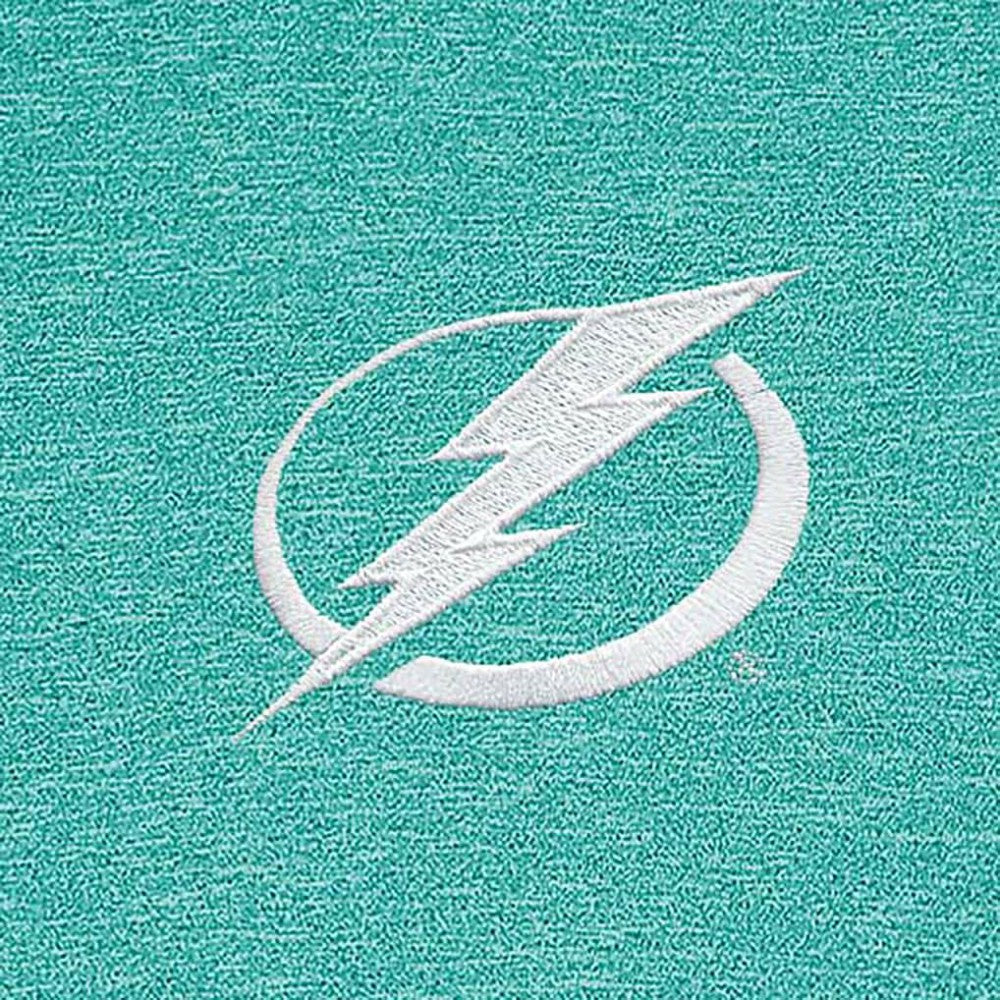 NHL Tampa Bay Lightning Antigua White Logo Hunk Quarter-Zip Pullover - Heather Aqua