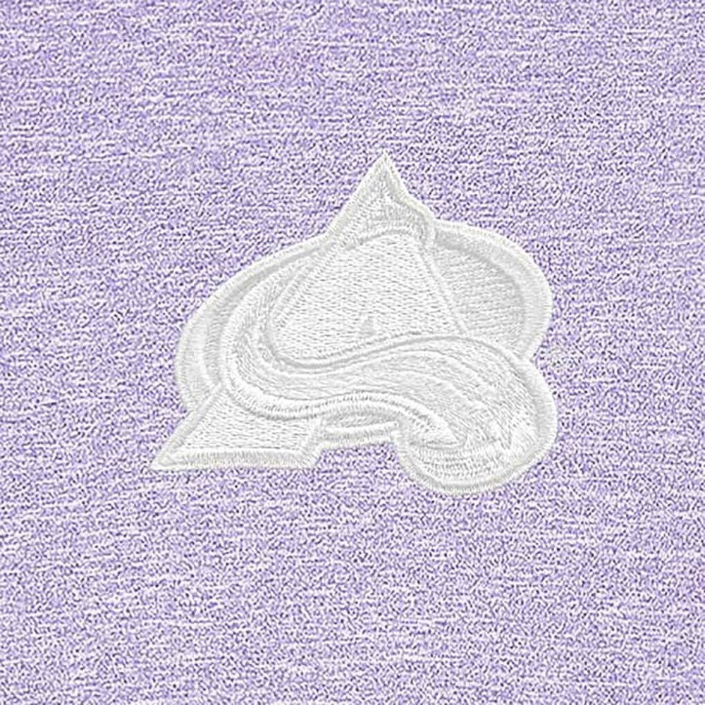 NHL Colorado Avalanche Antigua White Logo Hunk Quarter-Zip Pullover - Lavender