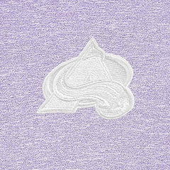 NHL Colorado Avalanche Antigua White Logo Hunk Quarter-Zip Pullover - Lavender