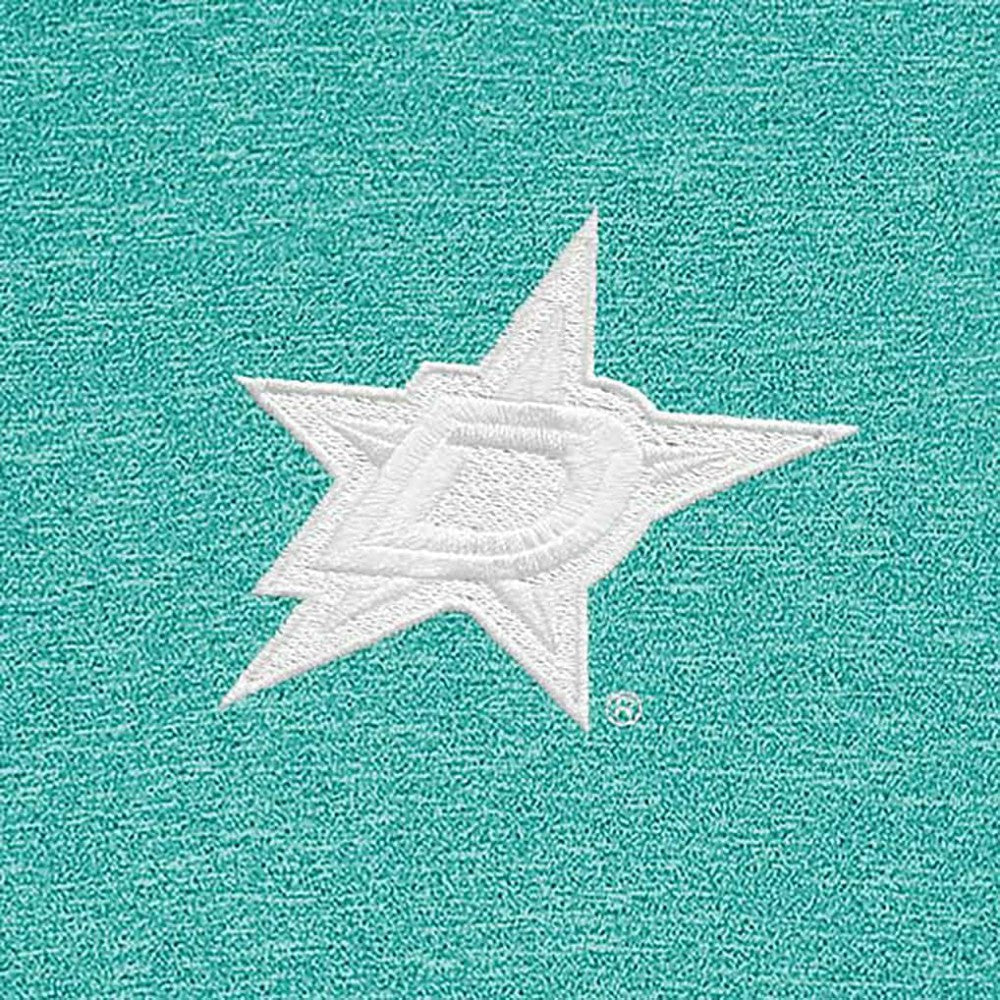 NHL Dallas Stars Antigua White Logo Hunk Quarter-Zip Pullover - Heather Aqua