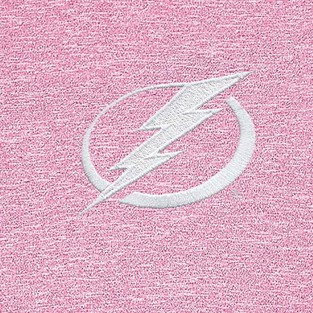 NHL Tampa Bay Lightning Antigua White Logo Hunk Quarter-Zip Pullover - Pink