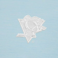 NHL Pittsburgh Penguins Antigua White Logo Bright Quarter-Zip Pullover - Powder Blue