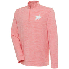 NHL Dallas Stars Antigua White Logo Bright Quarter-Zip Pullover - Coral