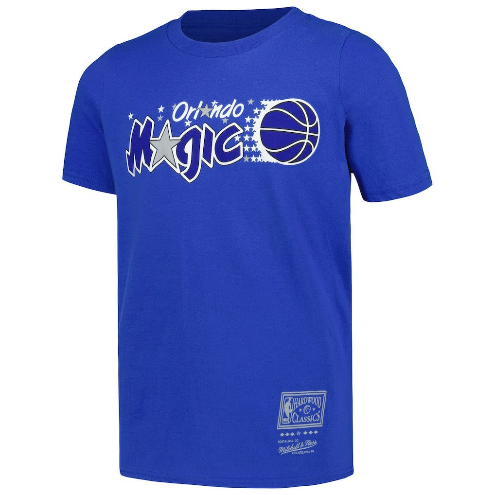 Orlando Magic Youth Hardwood Classics Retro Logo T-Shirt Blue