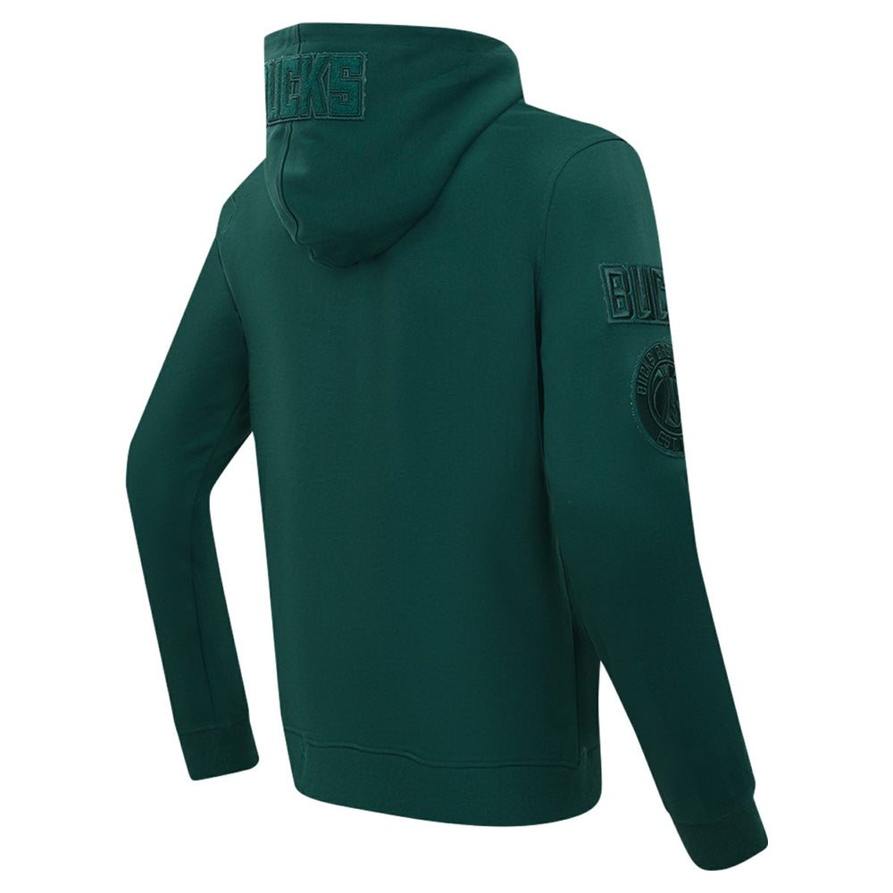 Milwaukee Bucks Pro Standard Triple Tonal DK Full-Zip Hoodie Jacket Hunter Green