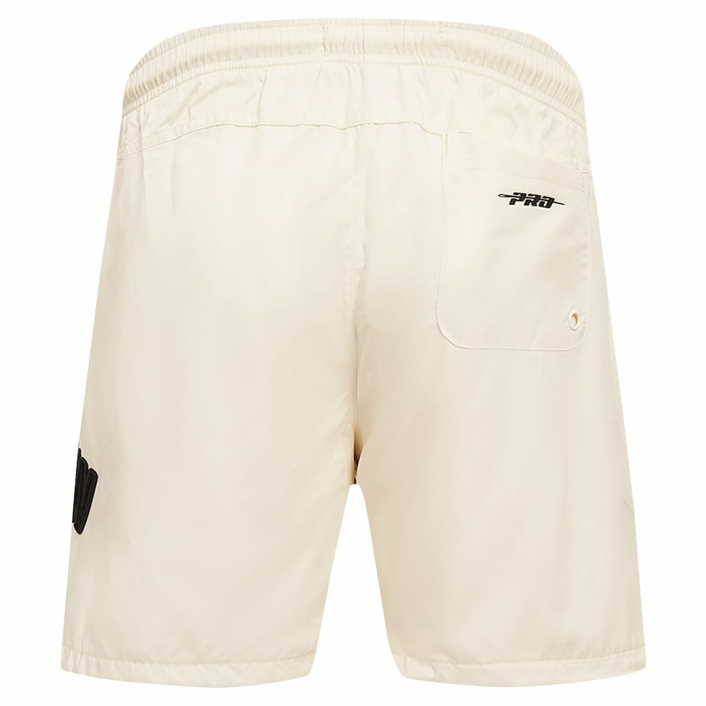 Brooklyn Nets Pro Standard Triple Tonal Woven Shorts Cream