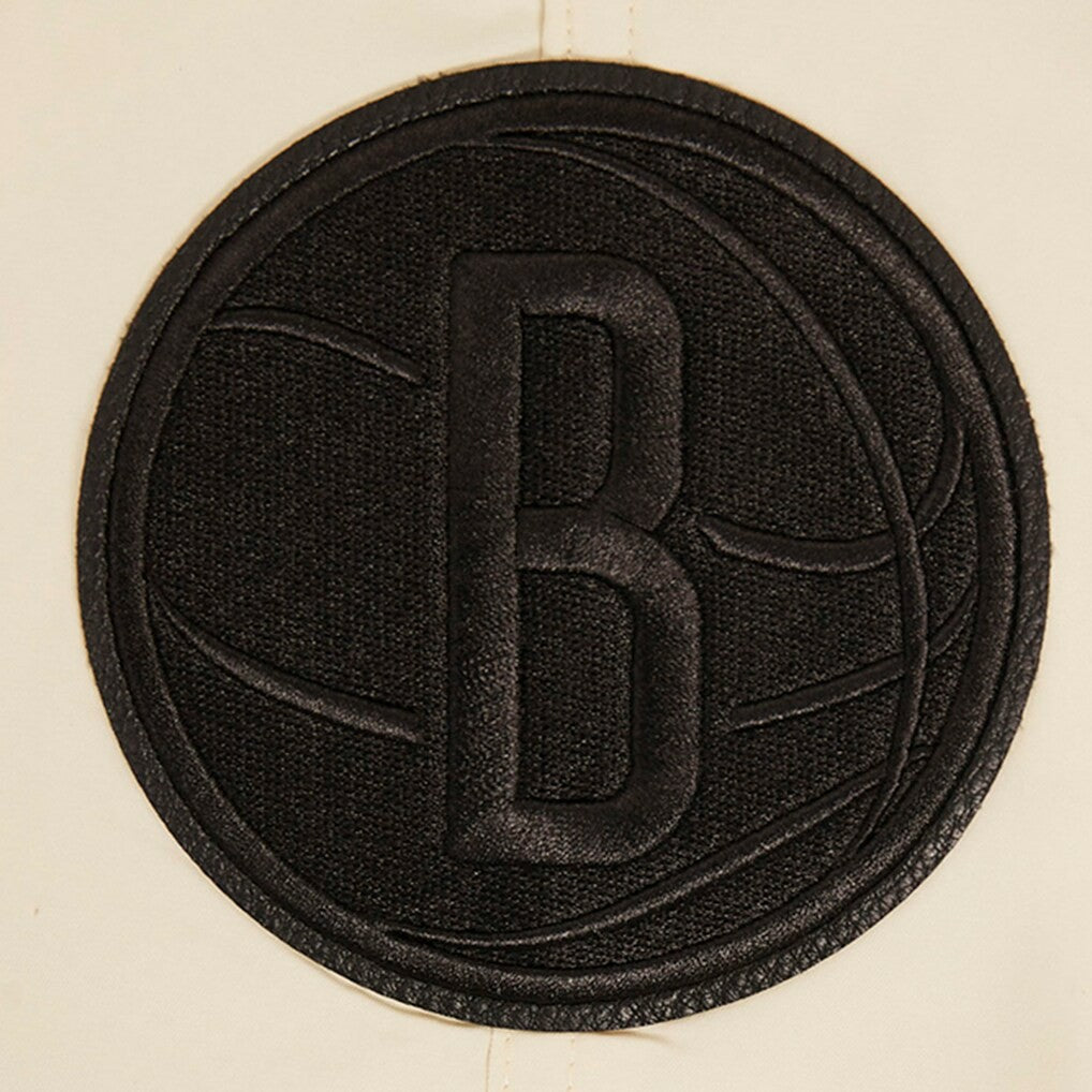 Brooklyn Nets Pro Standard Triple Tonal Woven Shorts Cream