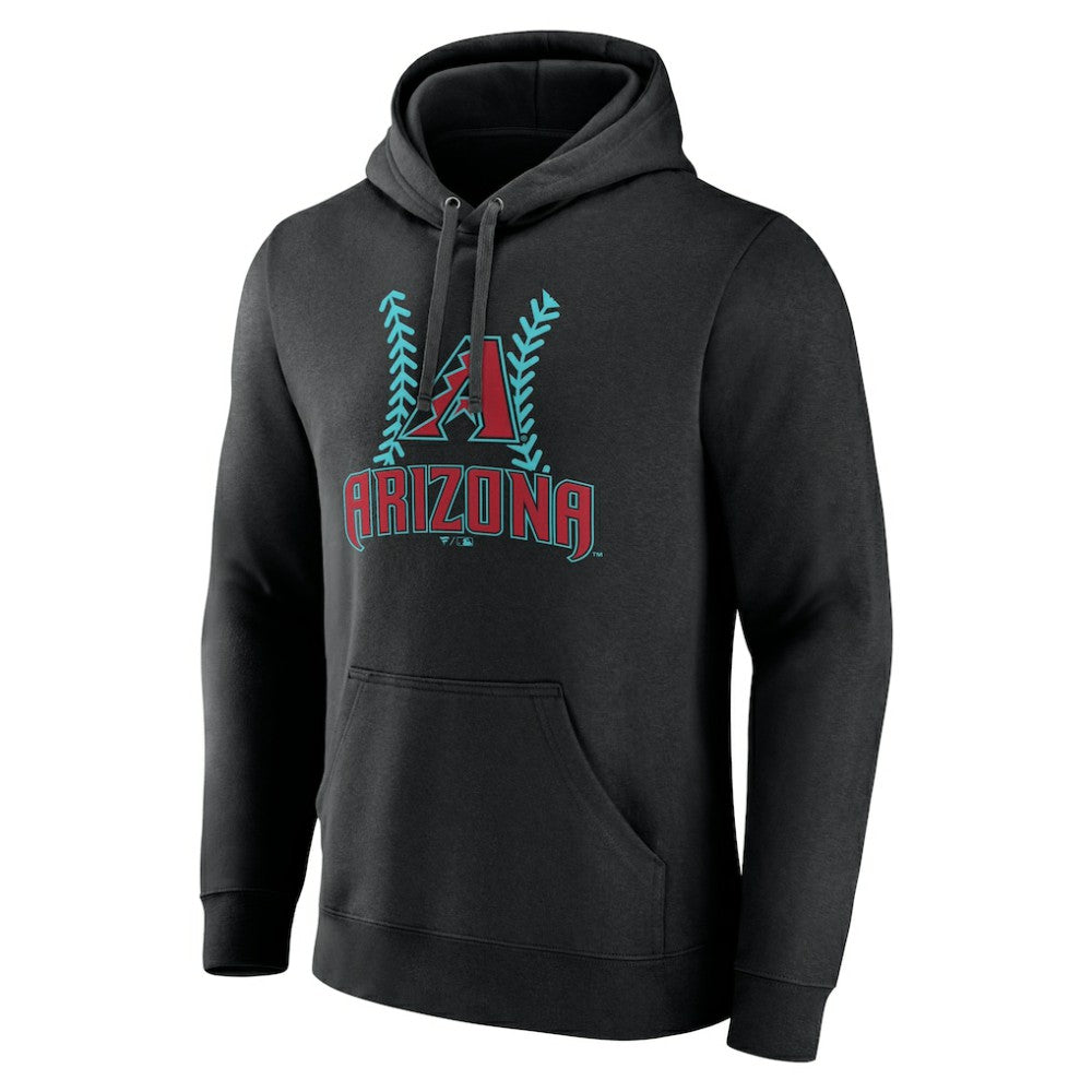 Arizona Diamondbacks Personalized Name & Number Fastball Pullover Hoodie - Black Hoodies