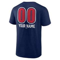 Atlanta Braves Personalized Name & Number Fastball T-Shirt - Navy T-shirts