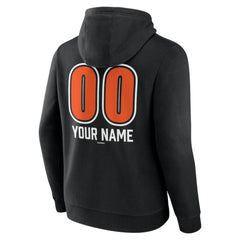 Baltimore Orioles Personalized Name & Number Fastball Pullover Hoodie - Black Hoodies