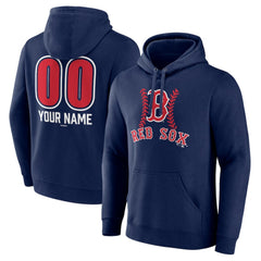 Boston Red Sox Personalized Name & Number Fastball Pullover Hoodie - Navy Hoodies