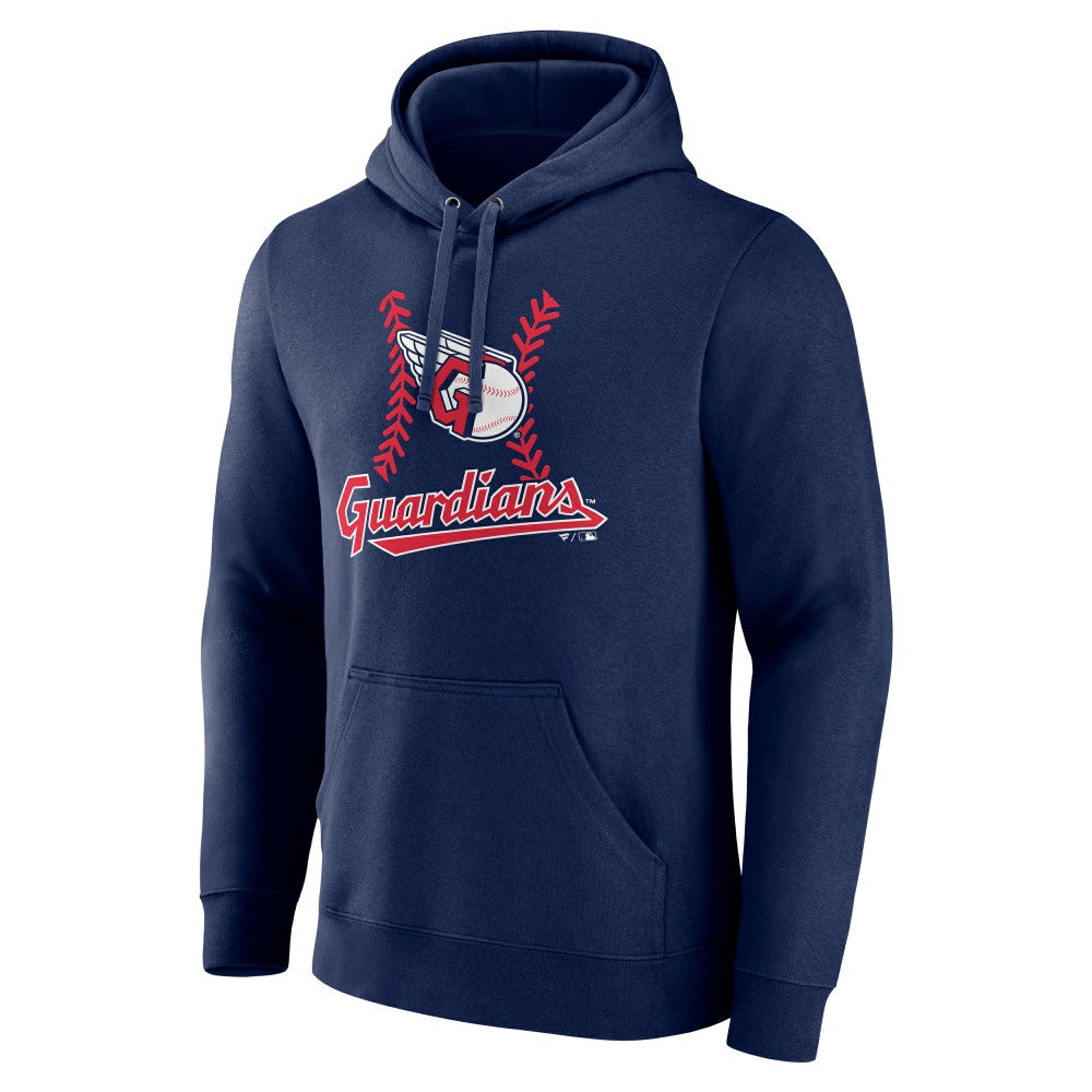Cleveland Guardians Personalized Name & Number Fastball Pullover Hoodie - Navy Hoodies