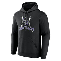 Colorado Rockies Personalized Name & Number Fastball Pullover Hoodie - Black Hoodies
