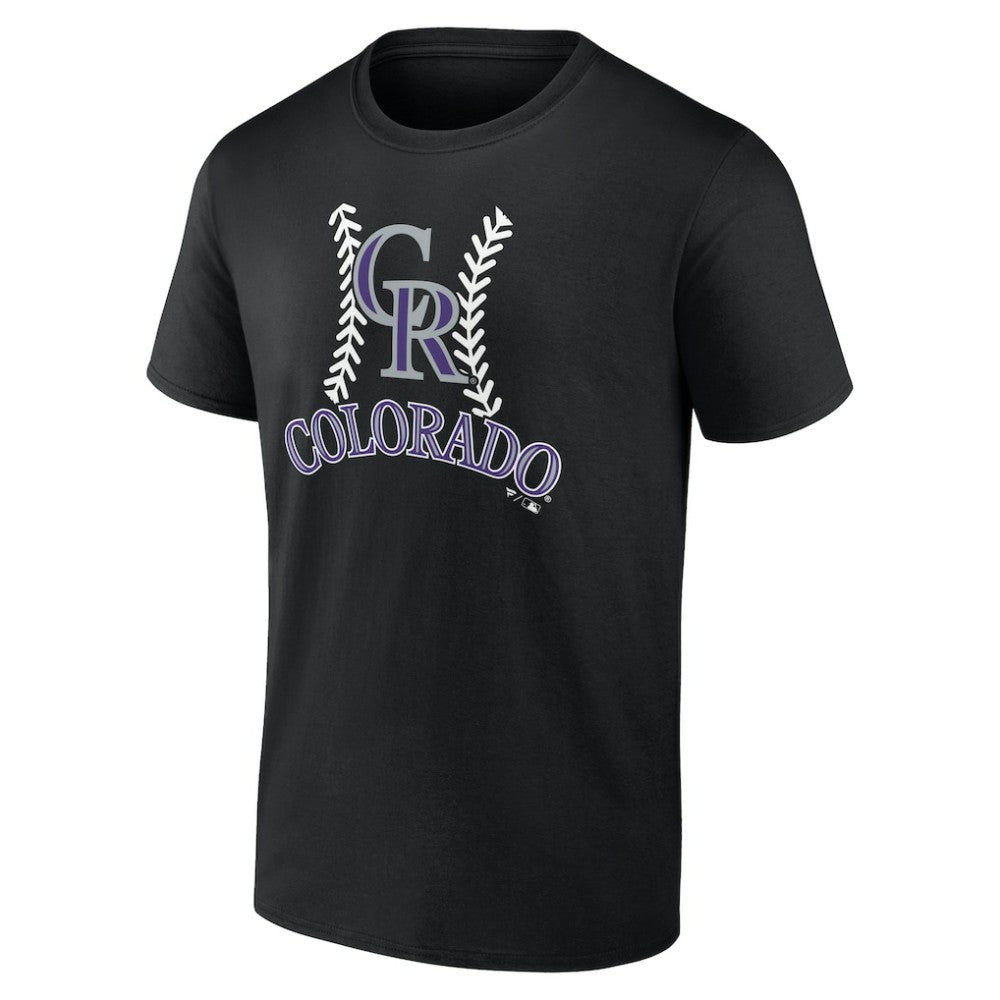 Colorado Rockies Personalized Name & Number Fastball T-Shirt - Black T-shirts