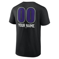 Colorado Rockies Personalized Name & Number Fastball T-Shirt - Black T-shirts