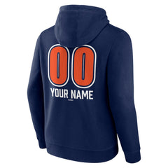 Detroit Tigers Personalized Name & Number Fastball Pullover Hoodie - Navy Hoodies