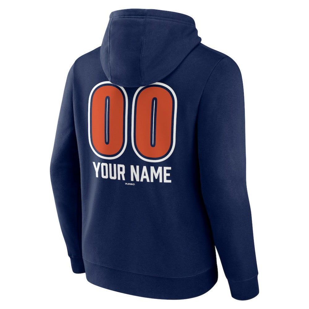 Houston Astros Personalized Name & Number Fastball Pullover Hoodie - Navy Hoodies