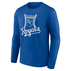Kansas City Royals Personalized Name & Number Fastball Long Sleeve T-Shirt - Royal T-shirts