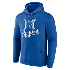 Kansas City Royals Personalized Name & Number Fastball Pullover Hoodie - Royal Hoodies