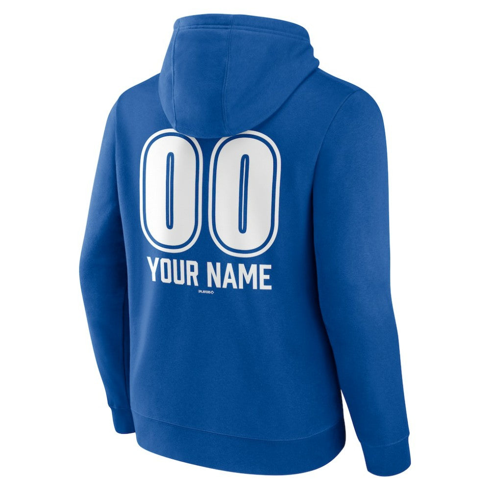 Los Angeles Dodgers Personalized Name & Number Fastball Pullover Hoodie - Royal Hoodies