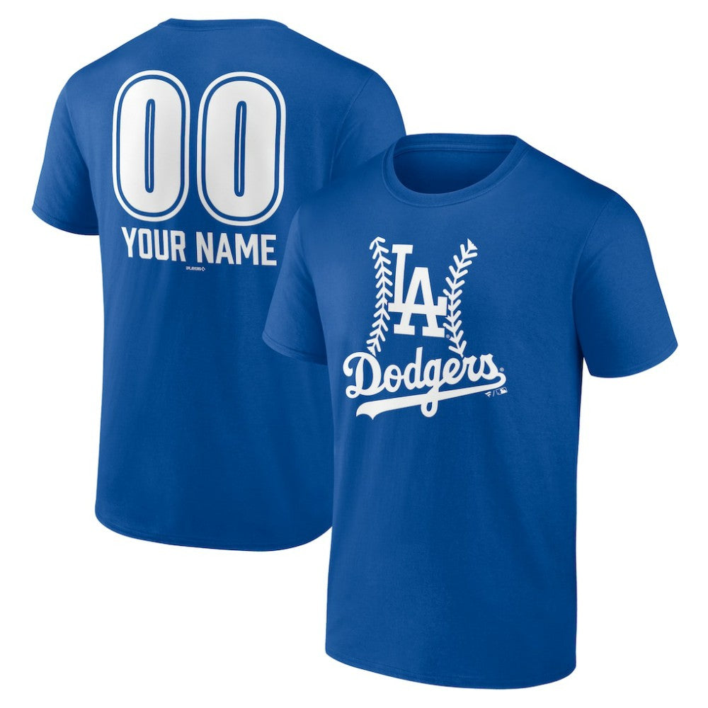 Los Angeles Dodgers Personalized Name & Number Fastball T-Shirt - Royal T-shirts