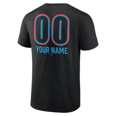 Miami Marlins Personalized Name & Number Fastball T-Shirt - Black T-shirts