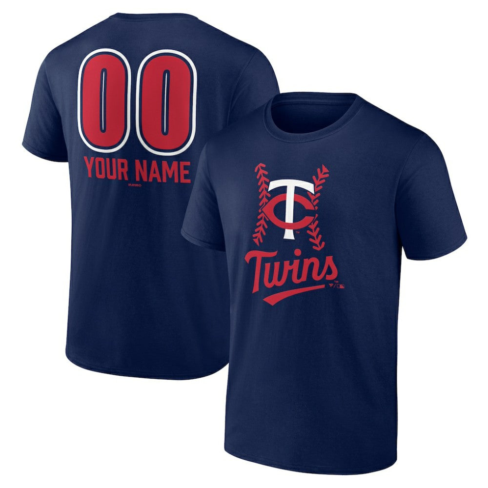 Minnesota Twins Personalized Name & Number Fastball T-Shirt - Navy T-shirts