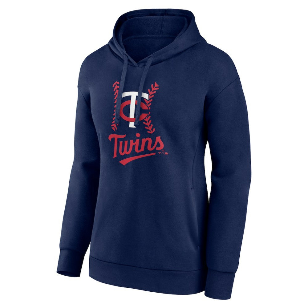 Minnesota Twins Women's Personalized Name & Number Fastball Pullover Hoodie - Navy Hoodies