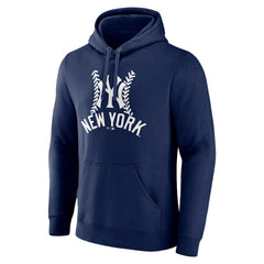 New York Yankees Personalized Name & Number Fastball Pullover Hoodie - Navy Hoodies