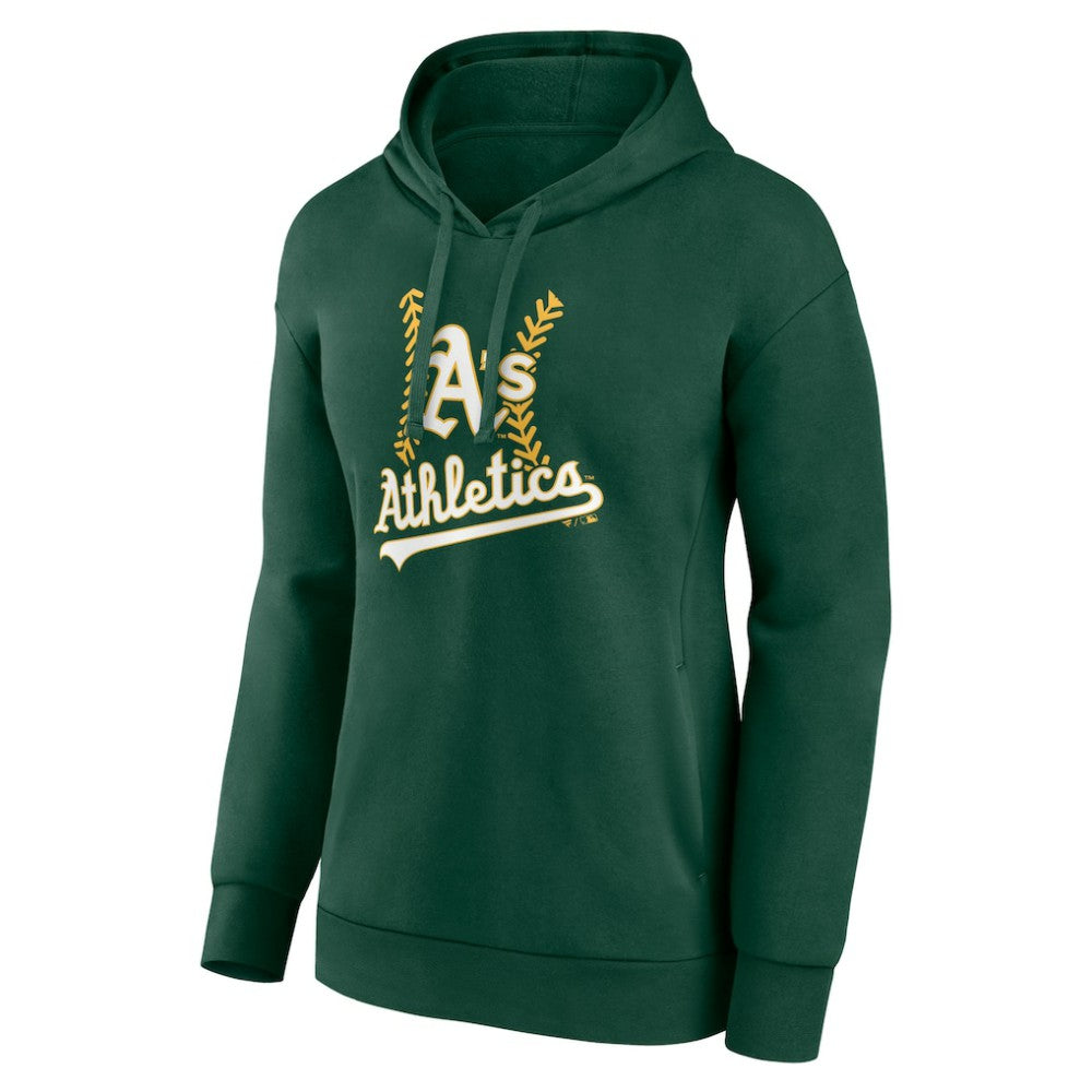 Athletics Women's Personalized Name & Number Fastball Pullover Hoodie - Green Hoodies