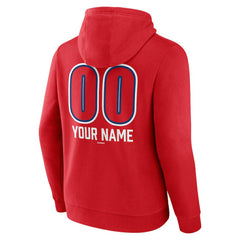 Philadelphia Phillies Personalized Name & Number Fastball Pullover Hoodie - Red Hoodies
