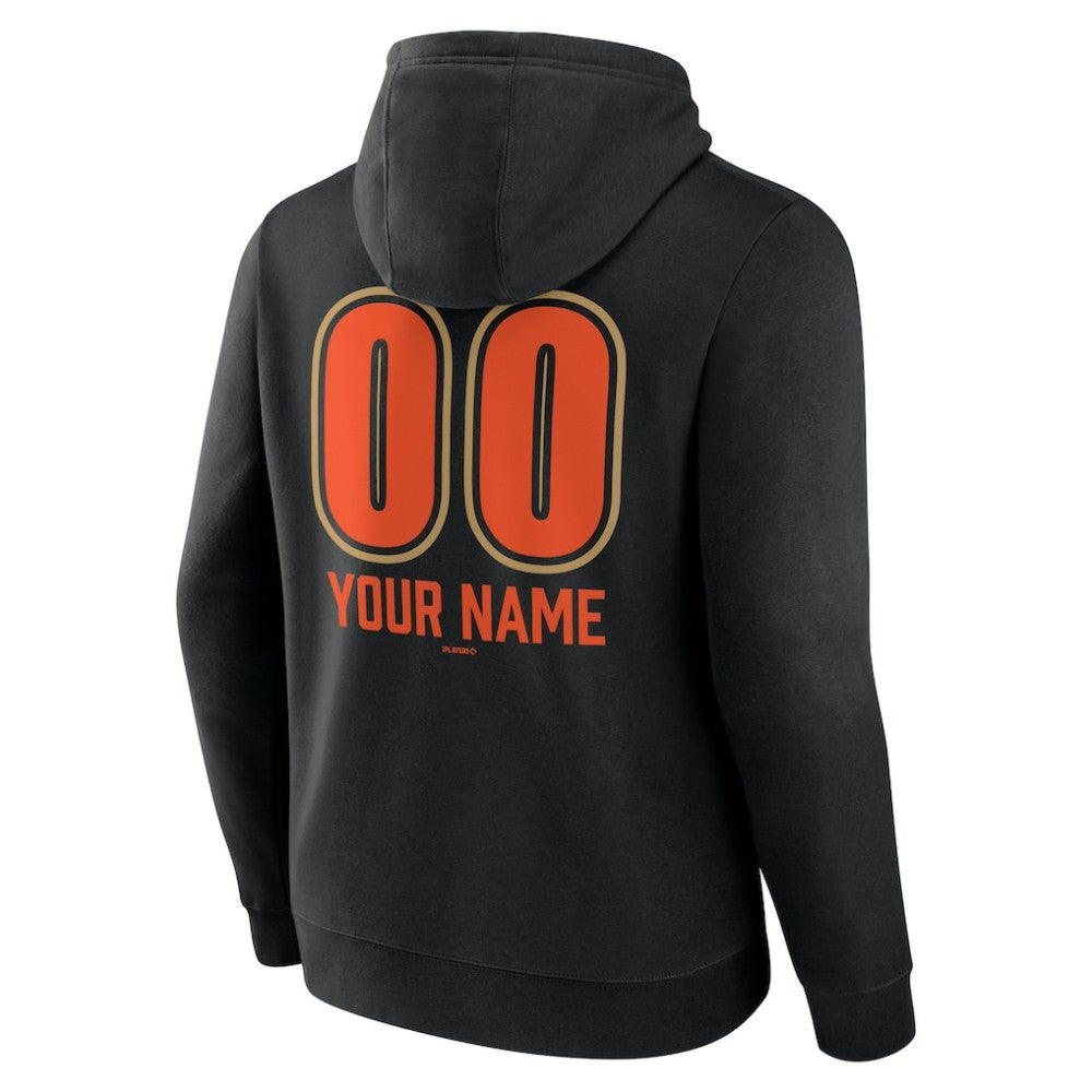 San Francisco Giants Personalized Name & Number Fastball Pullover Hoodie - Black Hoodies