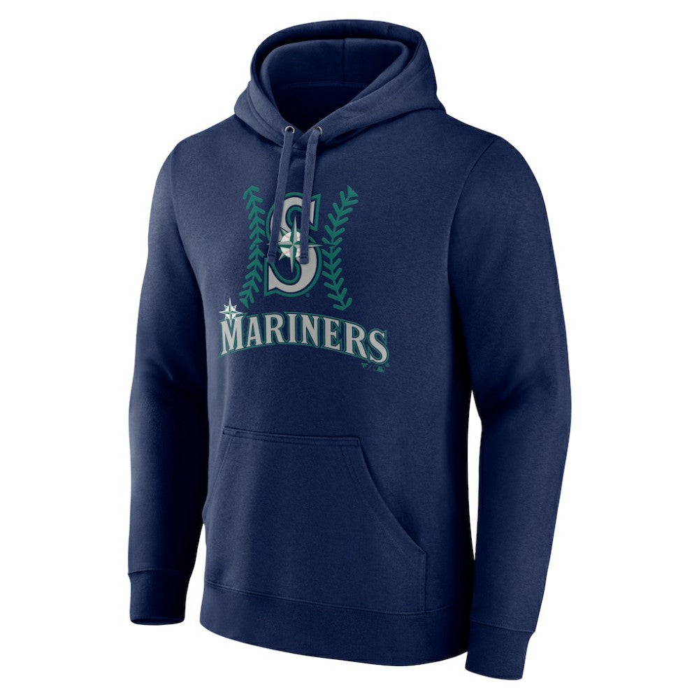 Seattle Mariners Personalized Name & Number Fastball Pullover Hoodie - Navy Hoodies