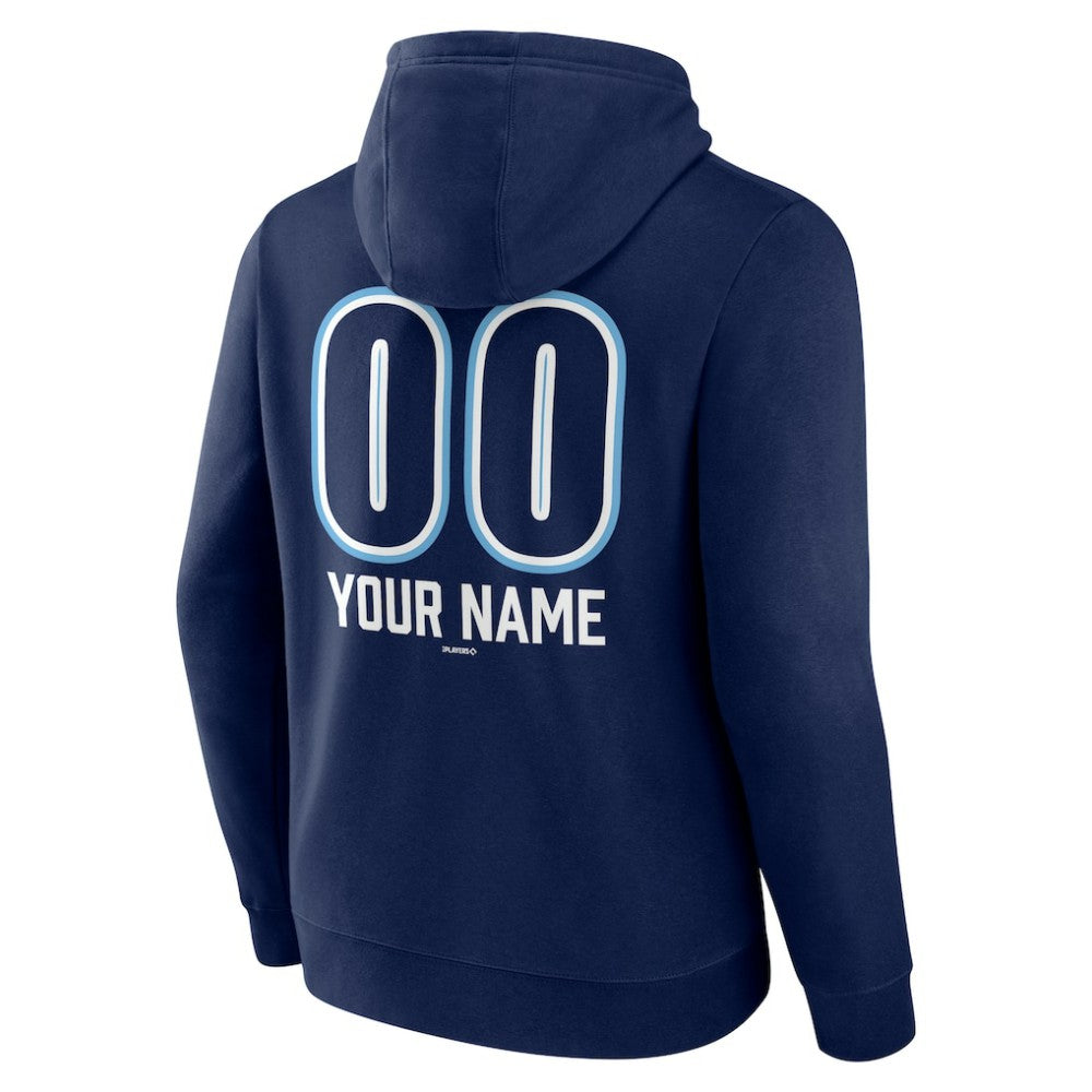 Tampa Bay Rays Personalized Name & Number Fastball Pullover Hoodie - Navy Hoodies