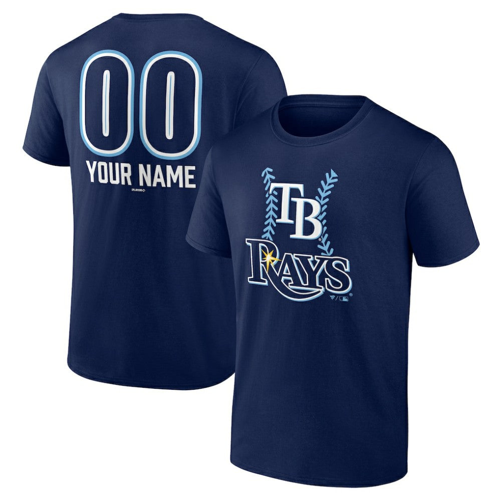 Tampa Bay Rays Personalized Name & Number Fastball T-Shirt - Navy T-shirts